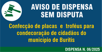 Aviso de Manifestação de Interesse da Administração - Dispensa 06-2025  - (Confecção de Placas  e Troféus)